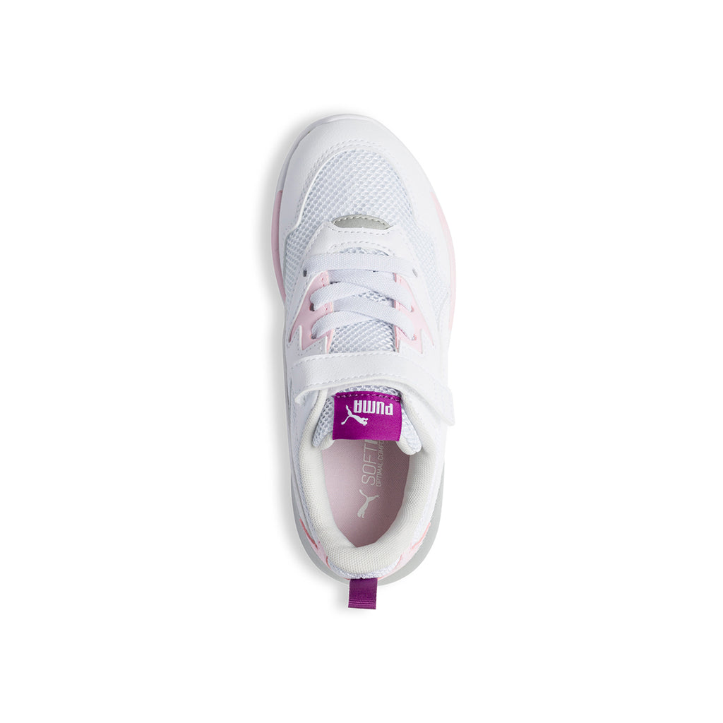 Sneakers bianche con dettagli rosa e argento Puma X-Ray Lite Ac Ps