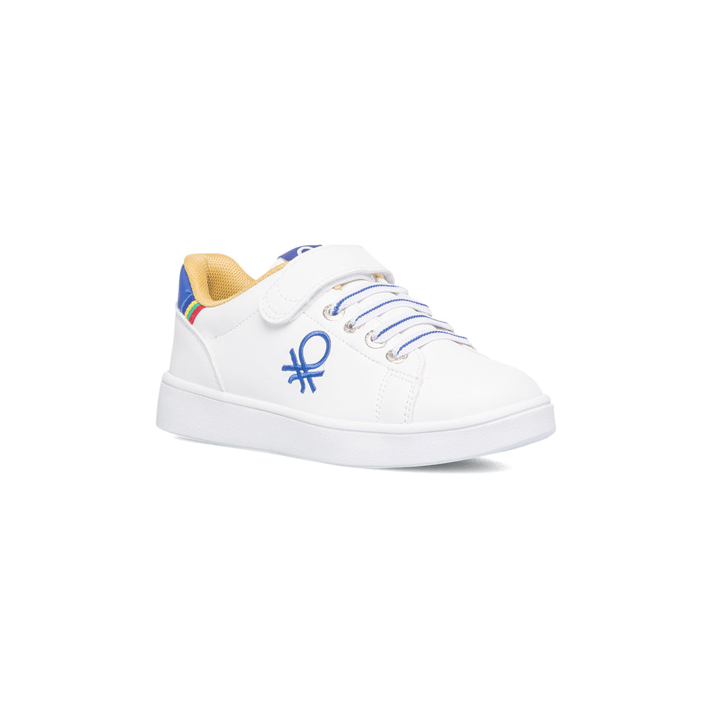 Sneakers bianche con dettaglio colorato sul tallone Benetton Penn LTX