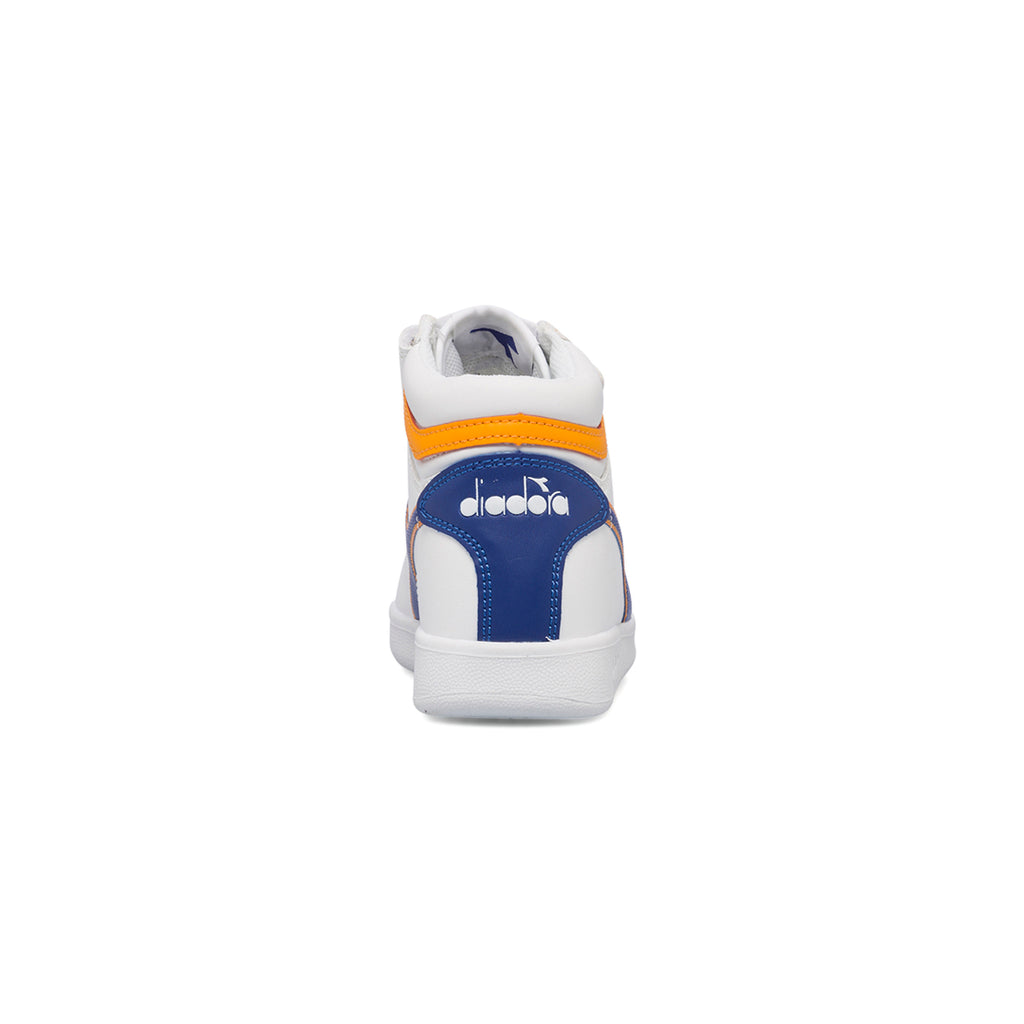 Sneakers alte bianche da bambino con logo laterale Diadora Game P High Ps