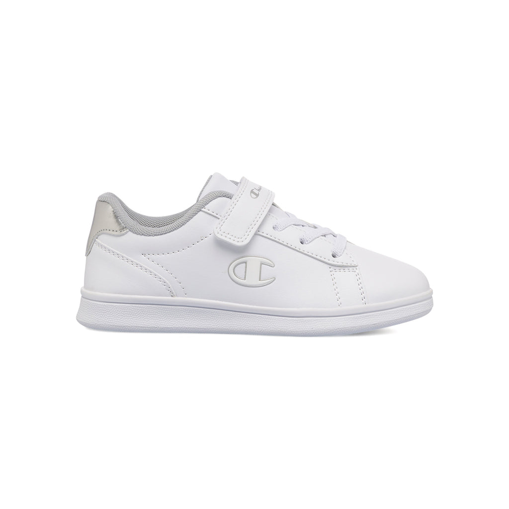 Sneakers bianche da bambina con logo laterale Champion Centre Court G PS