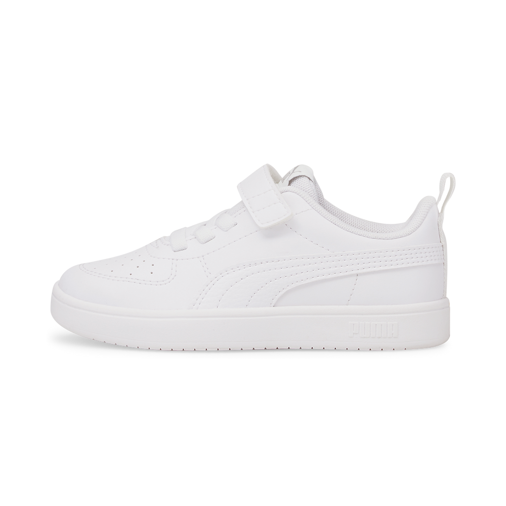 Sneakers bianche da bambina con velcro e lacci Puma Rickie AC+ PS