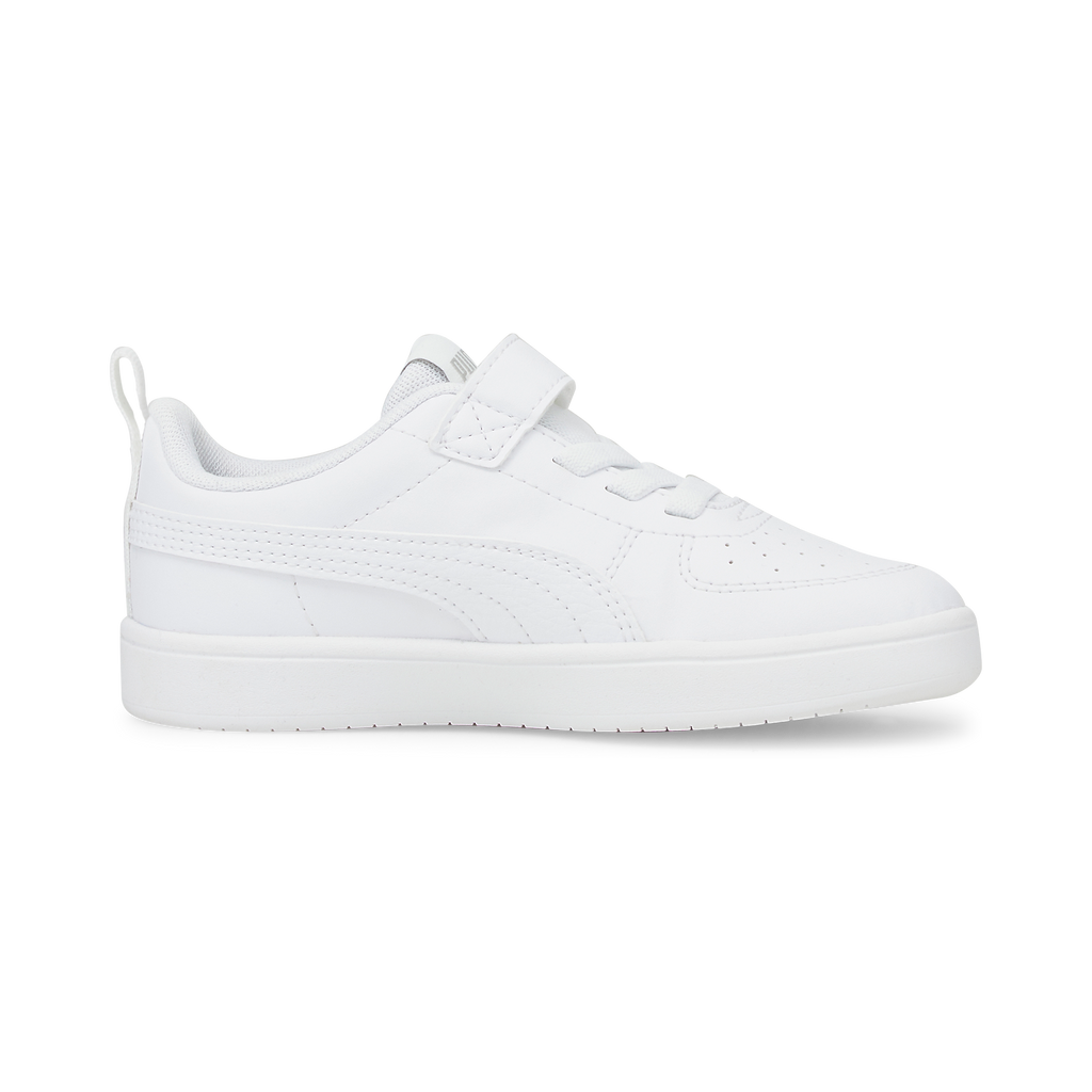 Sneakers bianche da bambina con velcro e lacci Puma Rickie AC+ PS