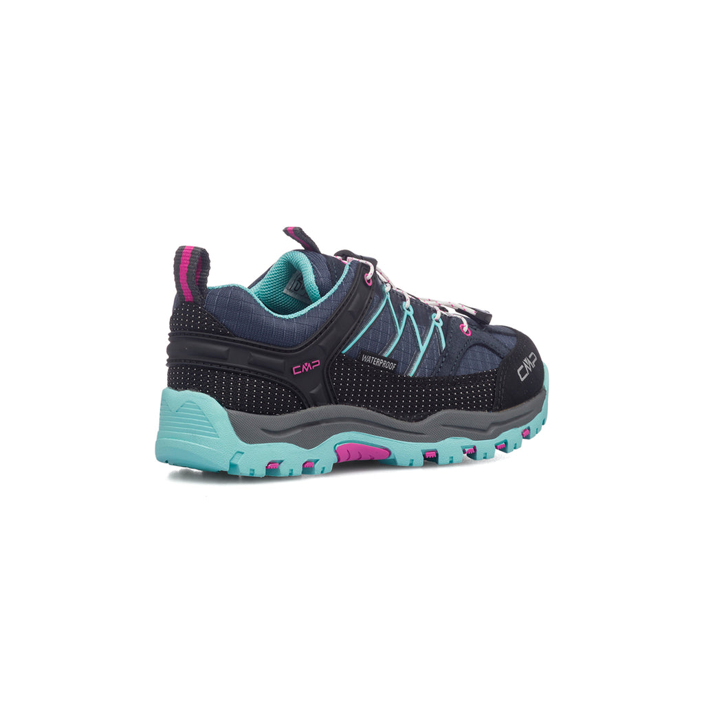Scarpe da trekking blu da bambina in tessuto waterproof CMP Rigel Low