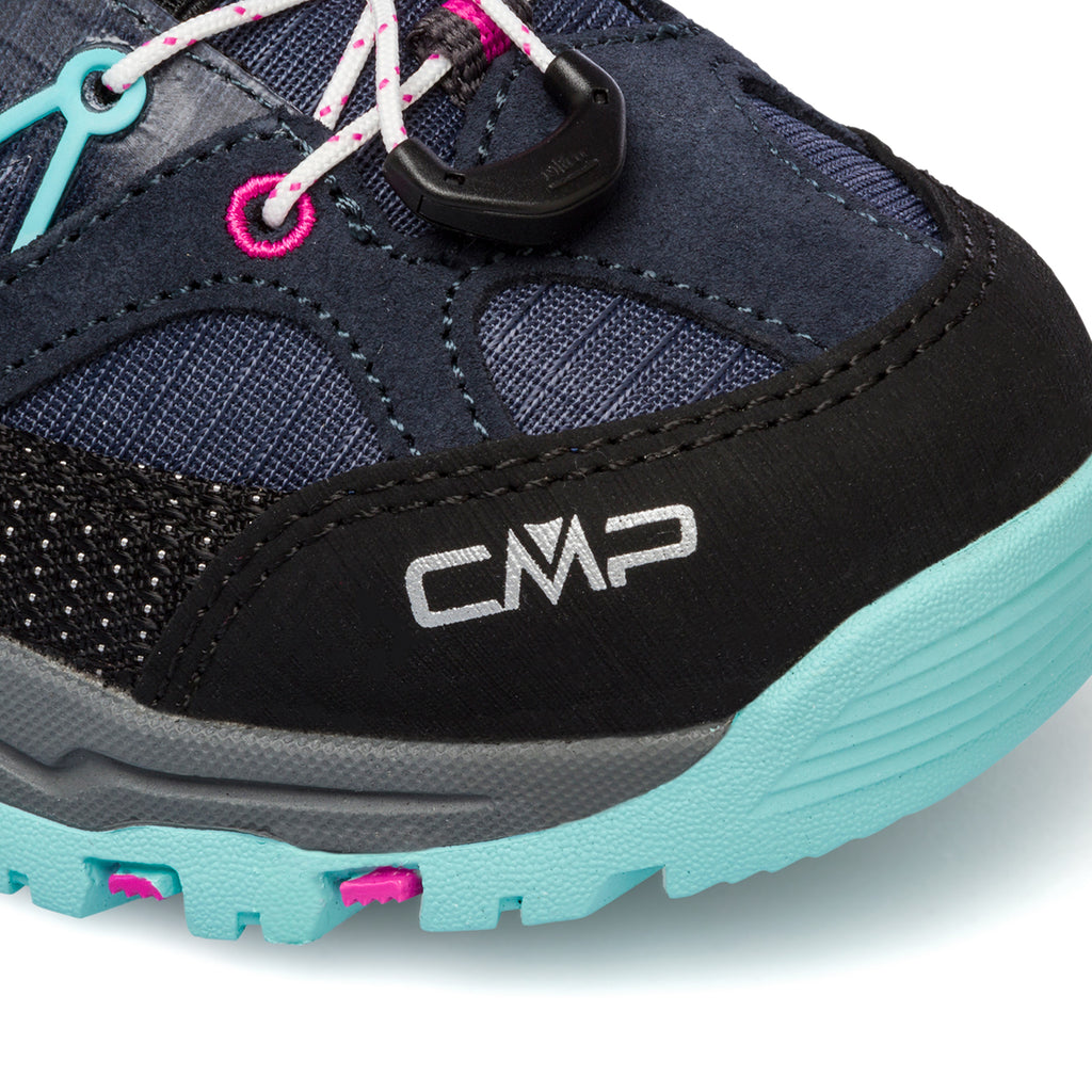 Scarpe da trekking blu da bambina in tessuto waterproof CMP Rigel Low