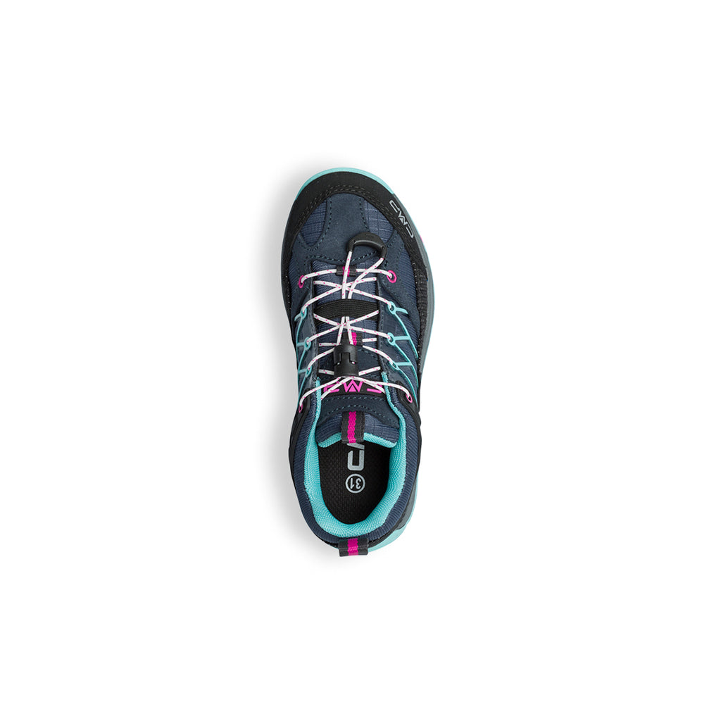 Scarpe da trekking blu da bambina in tessuto waterproof CMP Rigel Low