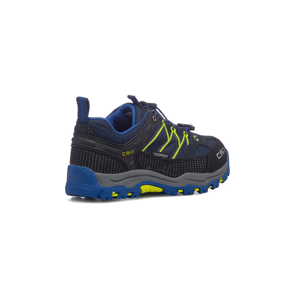 Scarpe da trekking blu da bambino in tessuto waterproof CMP Rigel Low