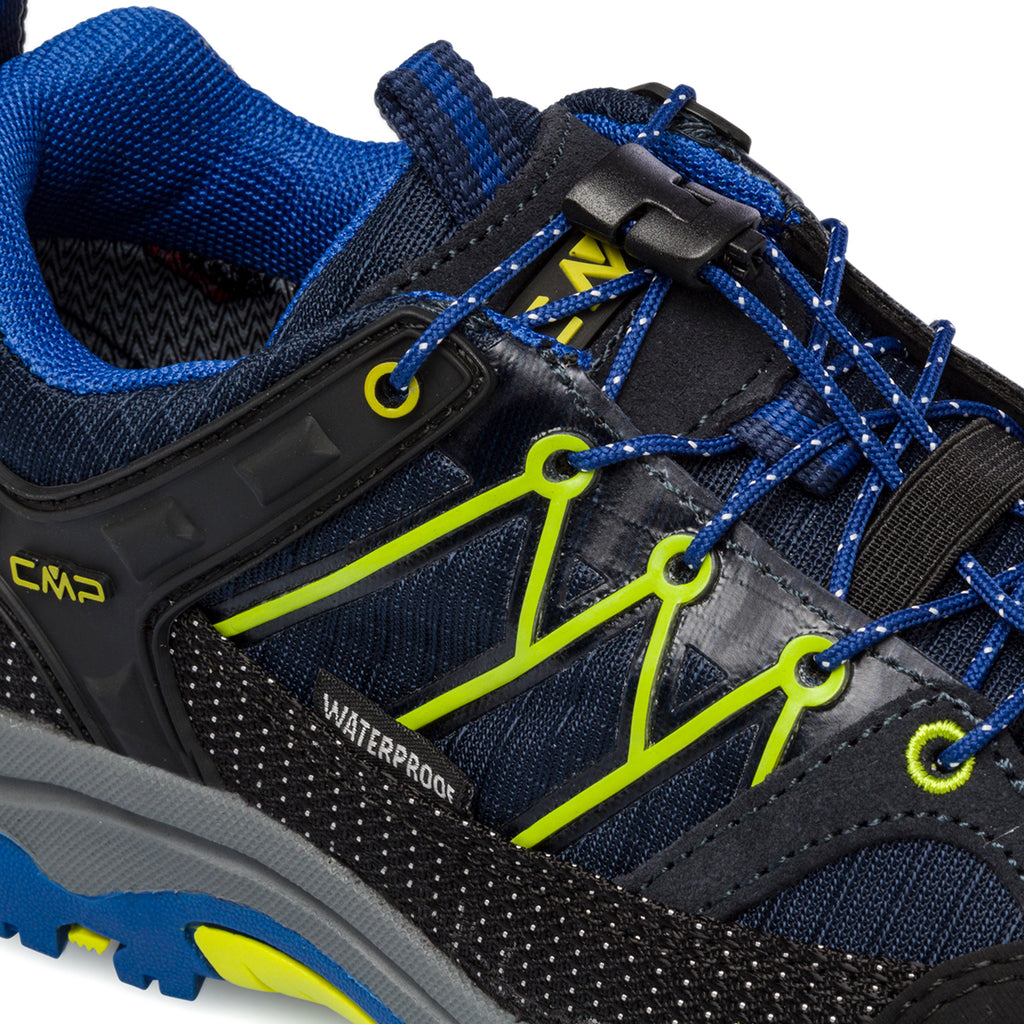 Scarpe da trekking blu da bambino in tessuto waterproof CMP Rigel Low