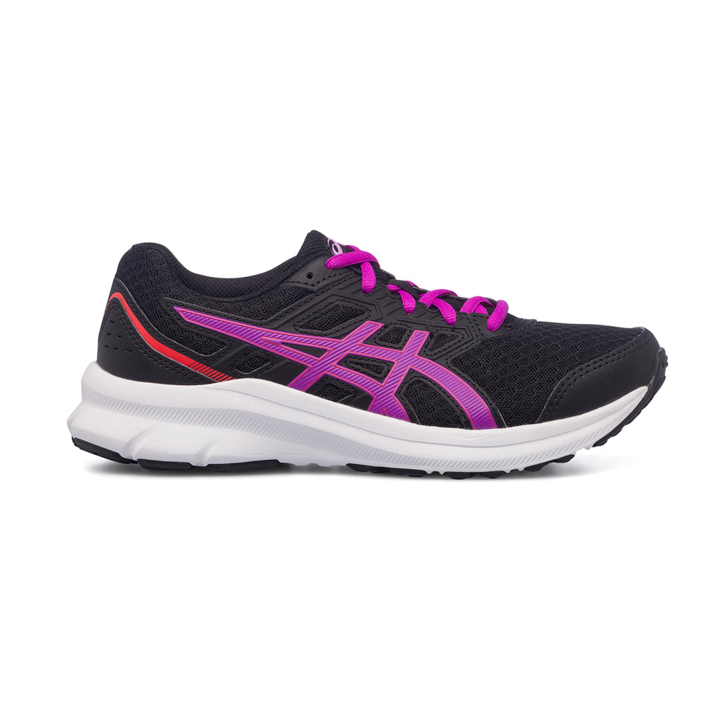 Scarpe da ginnastica nere da bambina con strisce laterali a contrasto Asics Jolt 3 GS