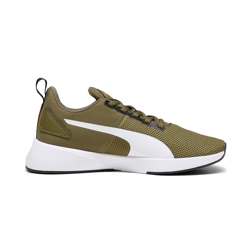 Scarpe da ginnastica verdi da ragazzo con striscia laterale Puma Flyer Runner Jr