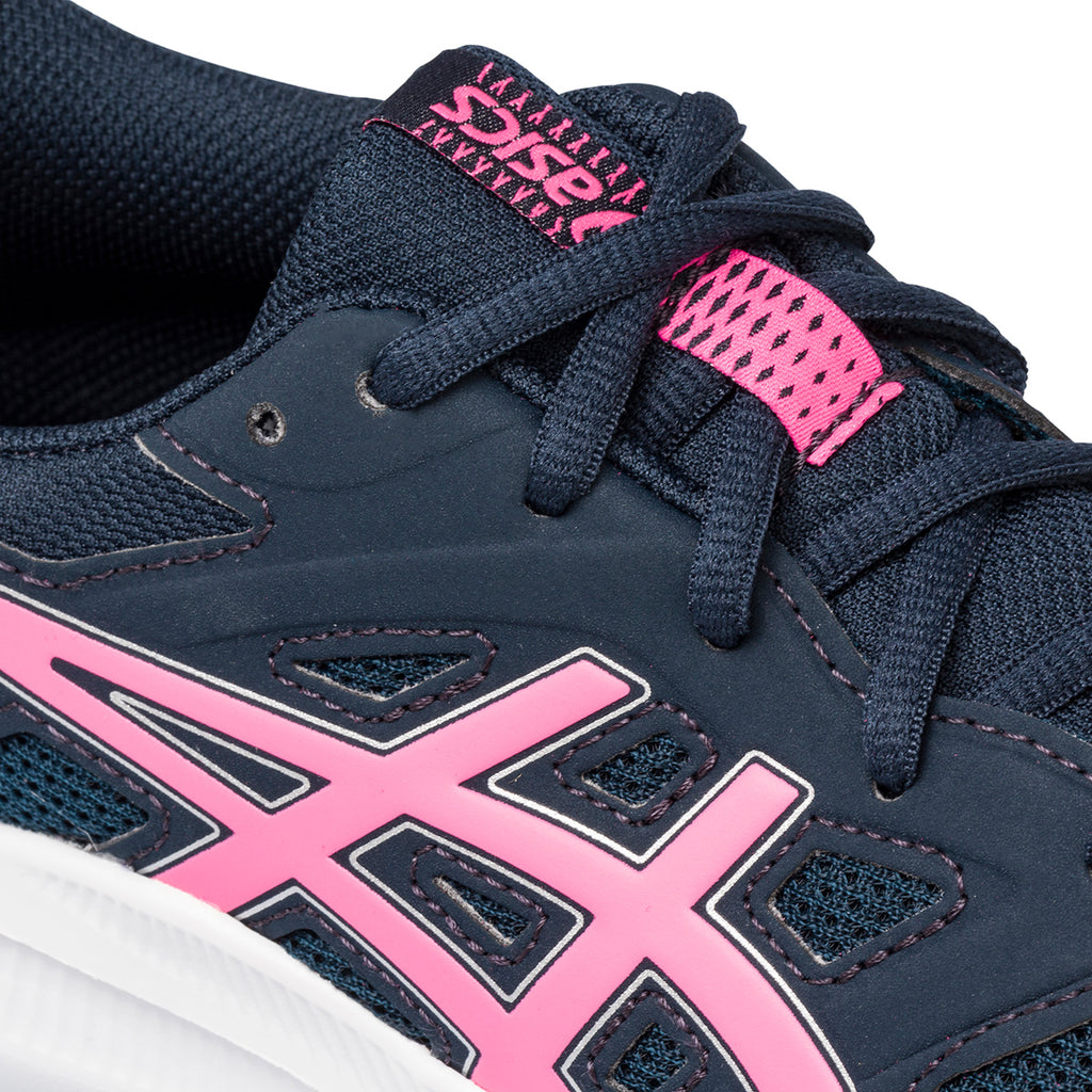 Scarpe da ginnastica blu da ragazza con logo fucsia Asics Jolt 4 GS