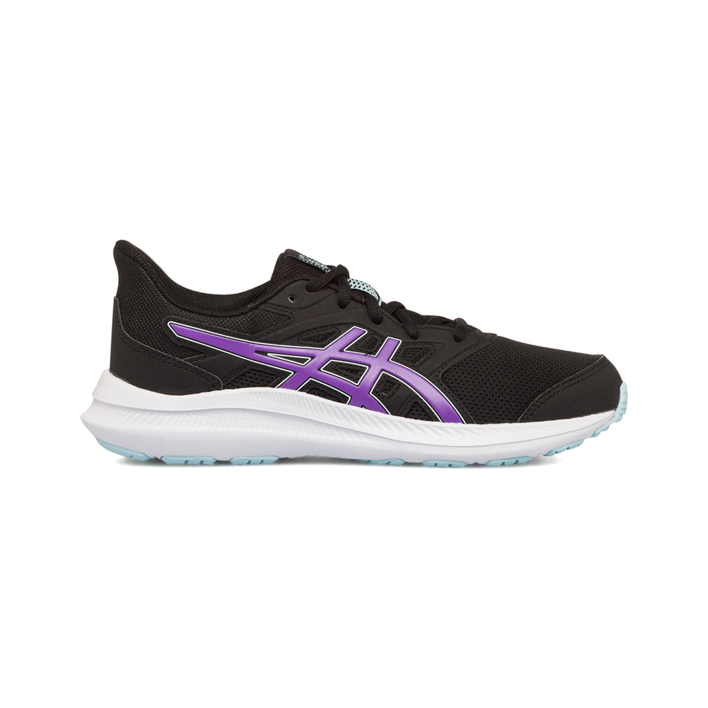 Scarpe da ginnastica nere da ragazza con logo viola Asics Jolt 4 GS