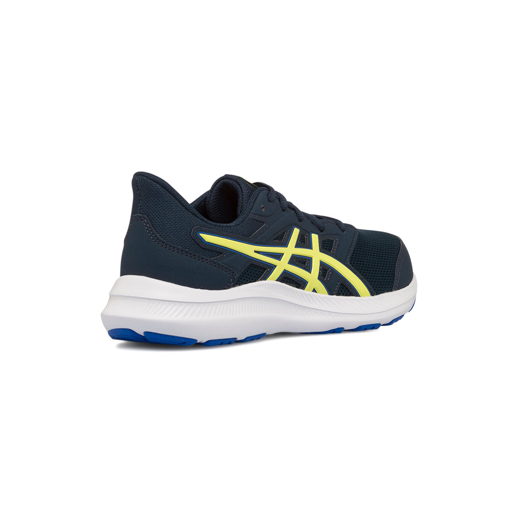 Scarpe da ginnastica blu da ragazzo con logo giallo Asics Jolt 4 GS