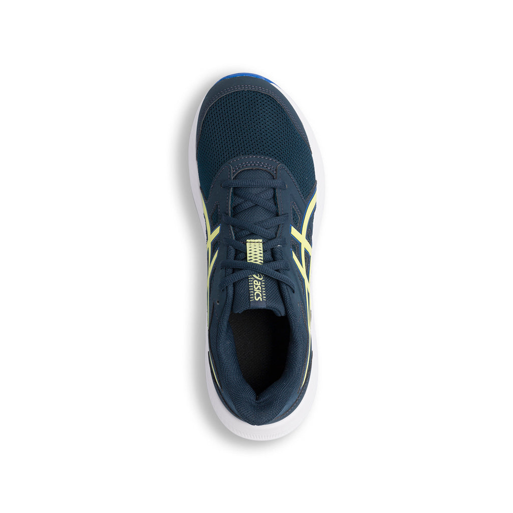 Scarpe da ginnastica blu da ragazzo con logo giallo Asics Jolt 4 GS