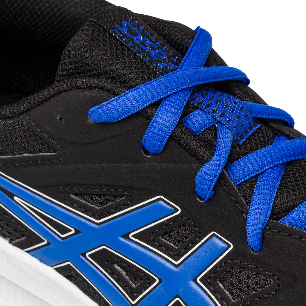 Scarpe da ginnastica nere da ragazzo con logo blu Asics Jolt 4 GS