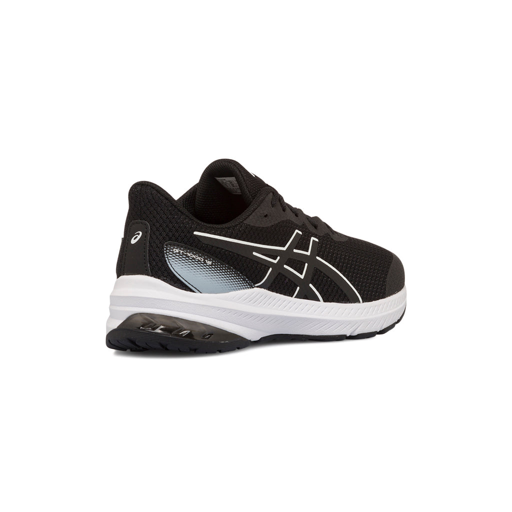 Scarpe da ginnastica nere da ragazzo con logo laterale Asics GT-1000 12 GS