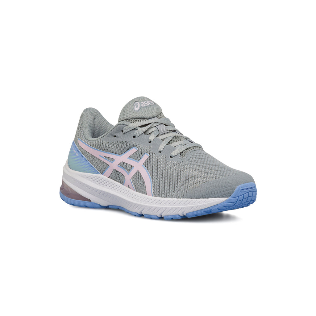 Scarpe da ginnastica grigie da ragazzo con logo laterale Asics GT-1000 12 GS