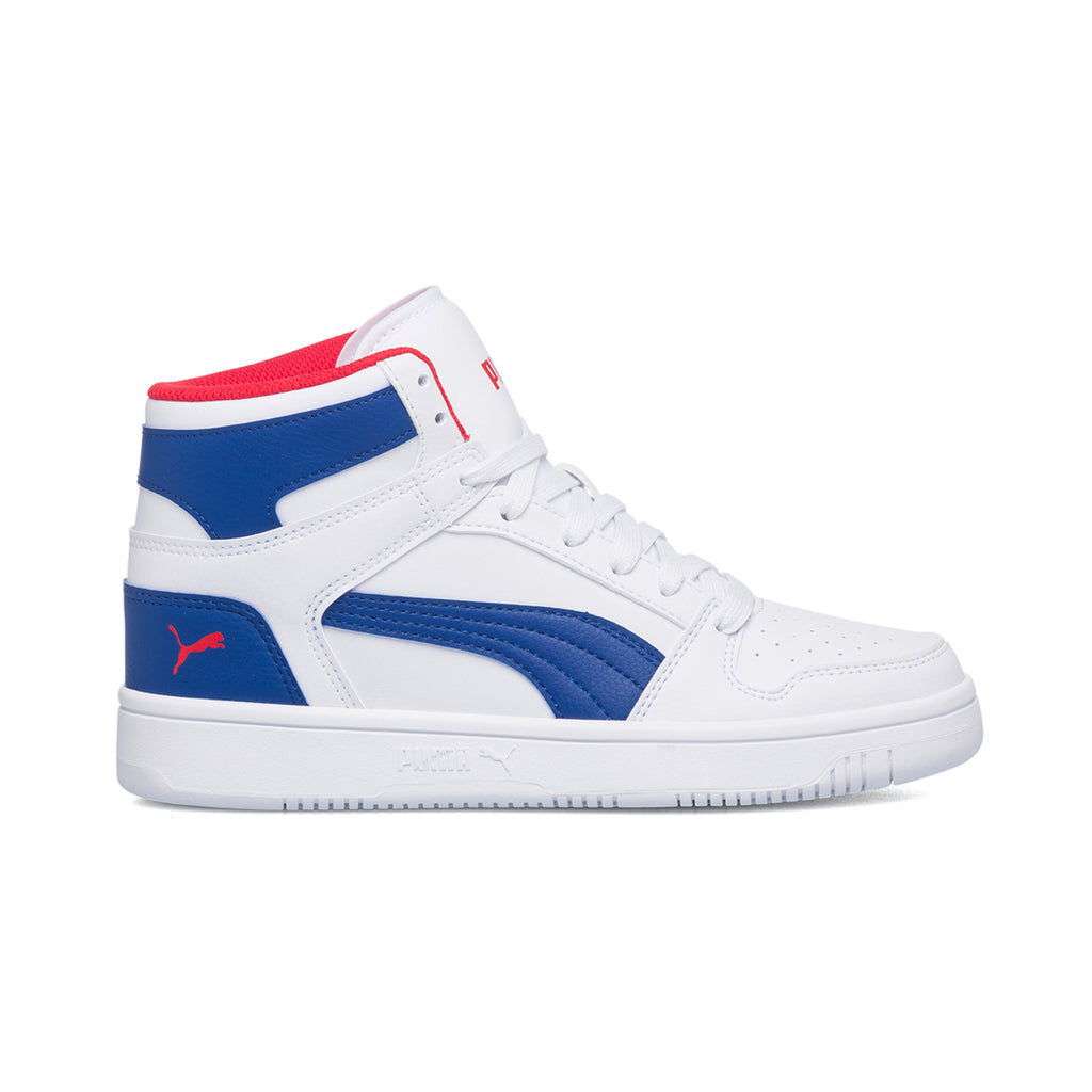 Sneakers alte bianche e blu Puma Rebound Layup SL Jr