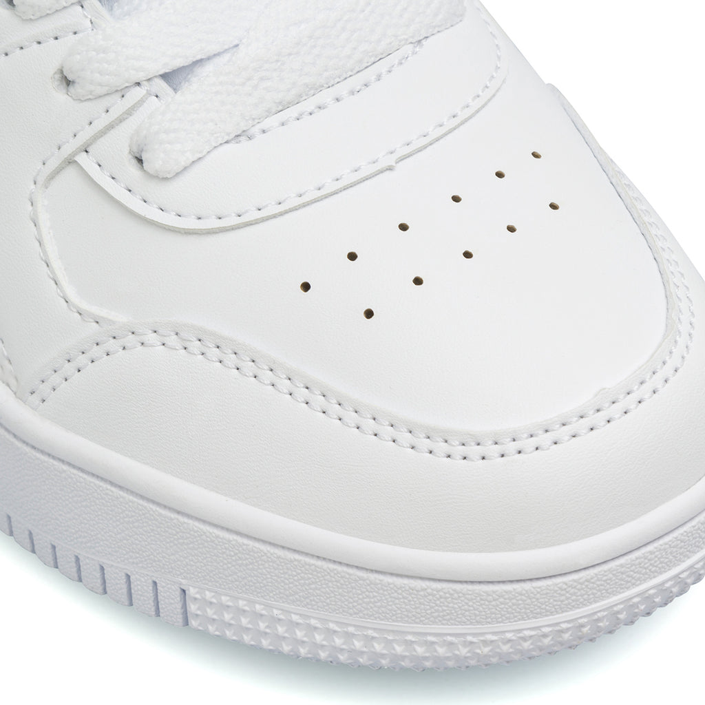 Sneakers bianche da ragazzo con logo laterale Champion Rebound Low B GS