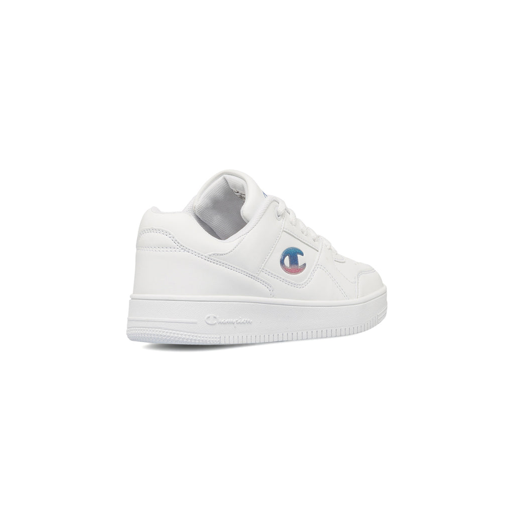 Sneakers bianche da ragazza con logo glitterato Champion Rebound Low G GS