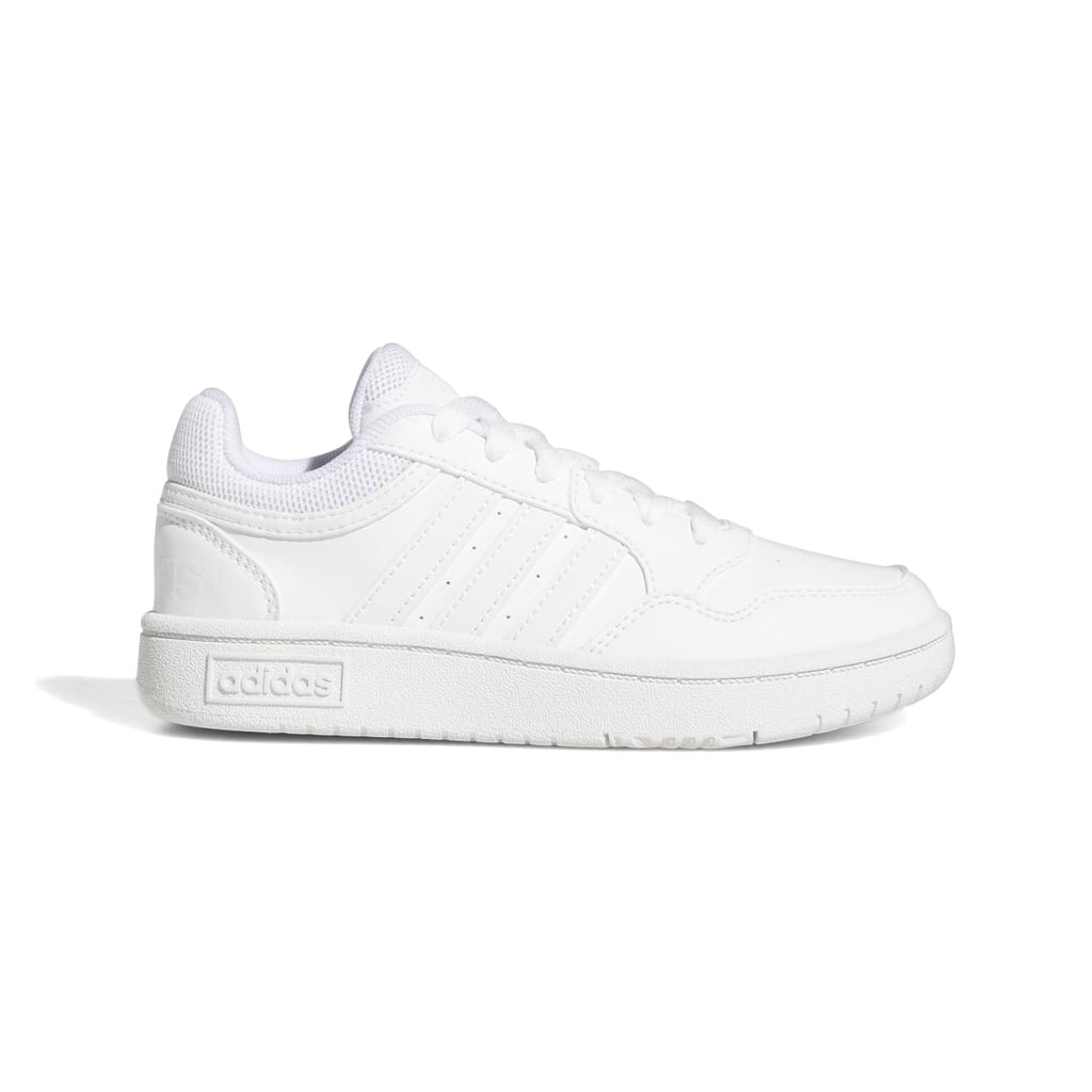 Sneakers bianche da ragazzo con design 3-stripes adidas Hoops 3.0 K