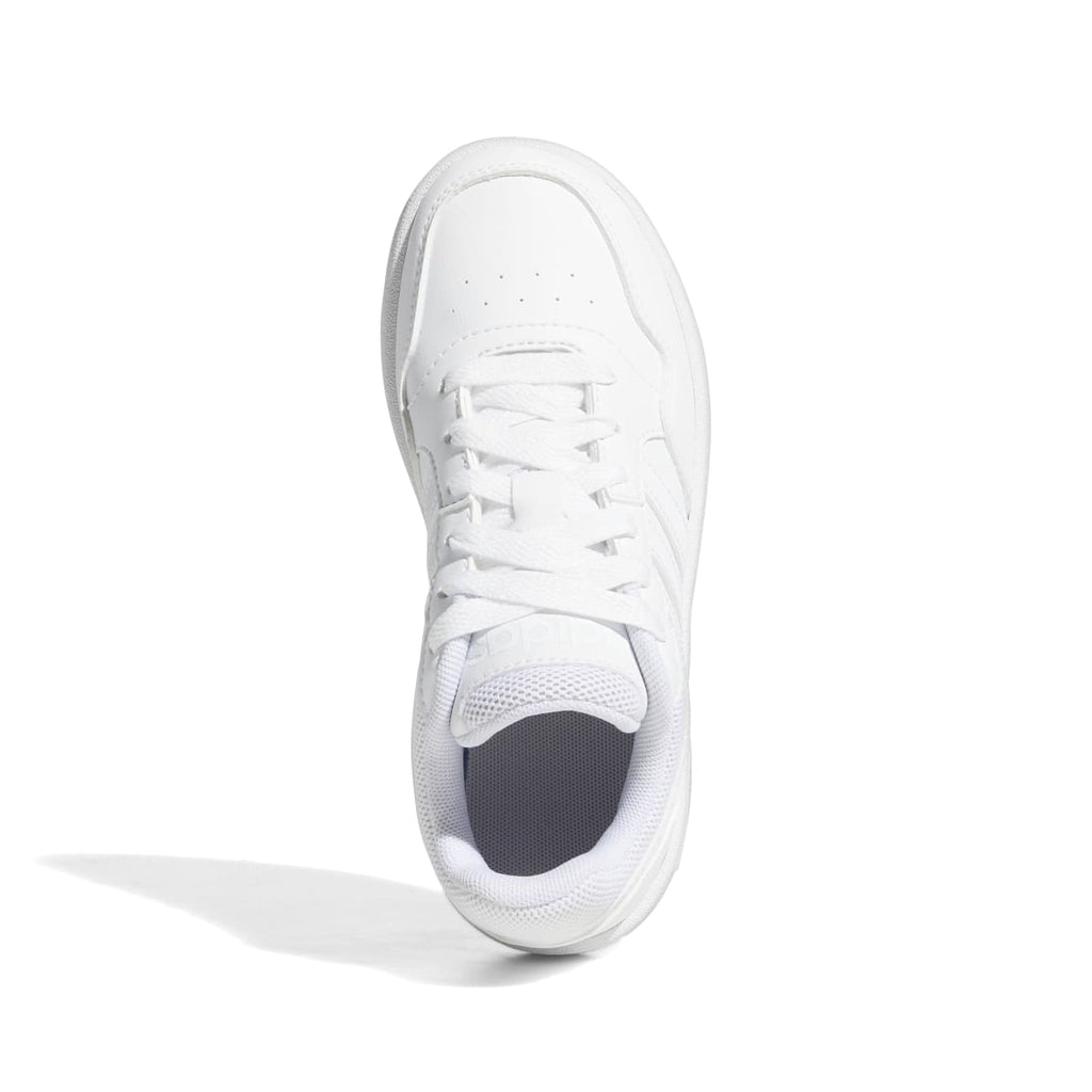 Sneakers bianche da ragazzo con design 3-stripes adidas Hoops 3.0 K