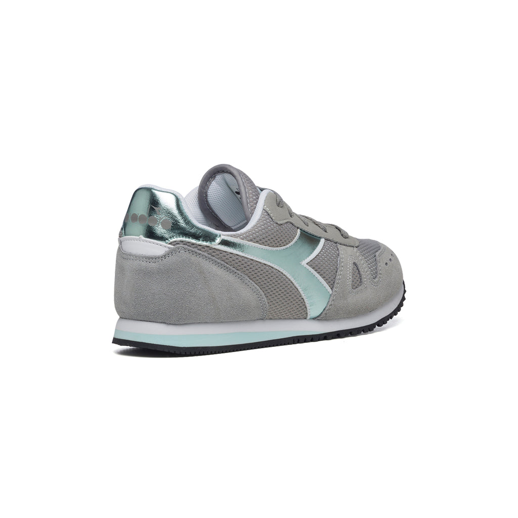 Scarpe da running grigie con logo laminato Diadora Simple Run Gs