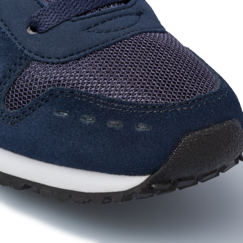 Scarpe da ginnastica blu da ragazzo con logo laterale a contrasto Diadora Simple Run Gs