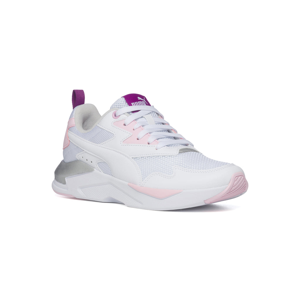 Sneakers bianche con dettagli rosa Puma X-Ray Lite Jr