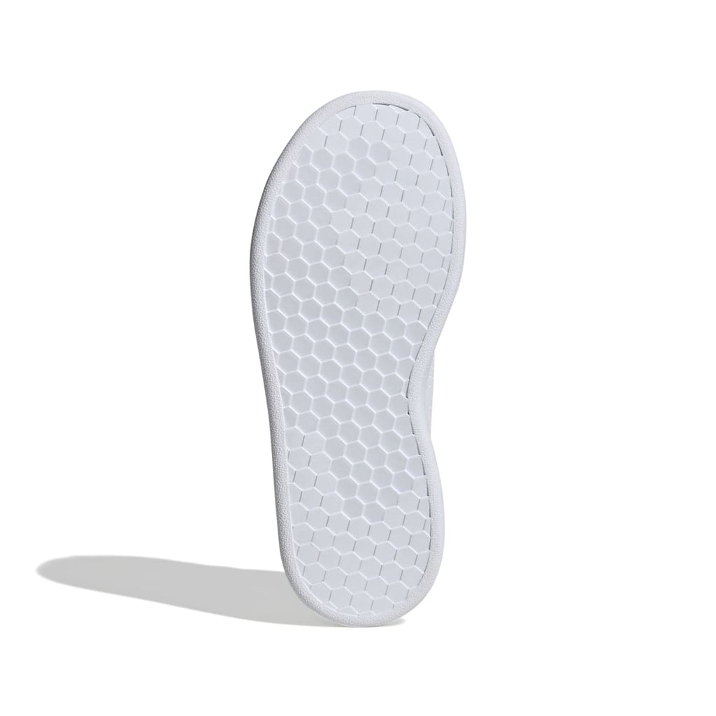 Sneakers bianche da ragazza con strisce traforate adidas Advantage K