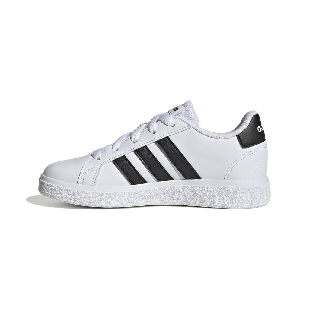 Sneakers bianche da ragazzo con strisce a contrasto adidas Grand Court 2.0 K