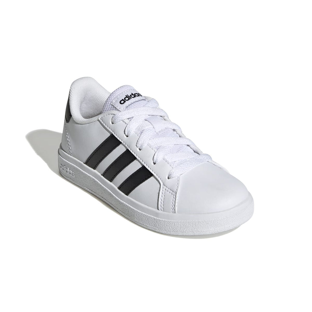 Sneakers bianche da ragazzo con strisce a contrasto adidas Grand Court 2.0 K