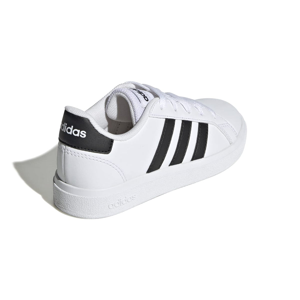 Sneakers bianche da ragazzo con strisce a contrasto adidas Grand Court 2.0 K