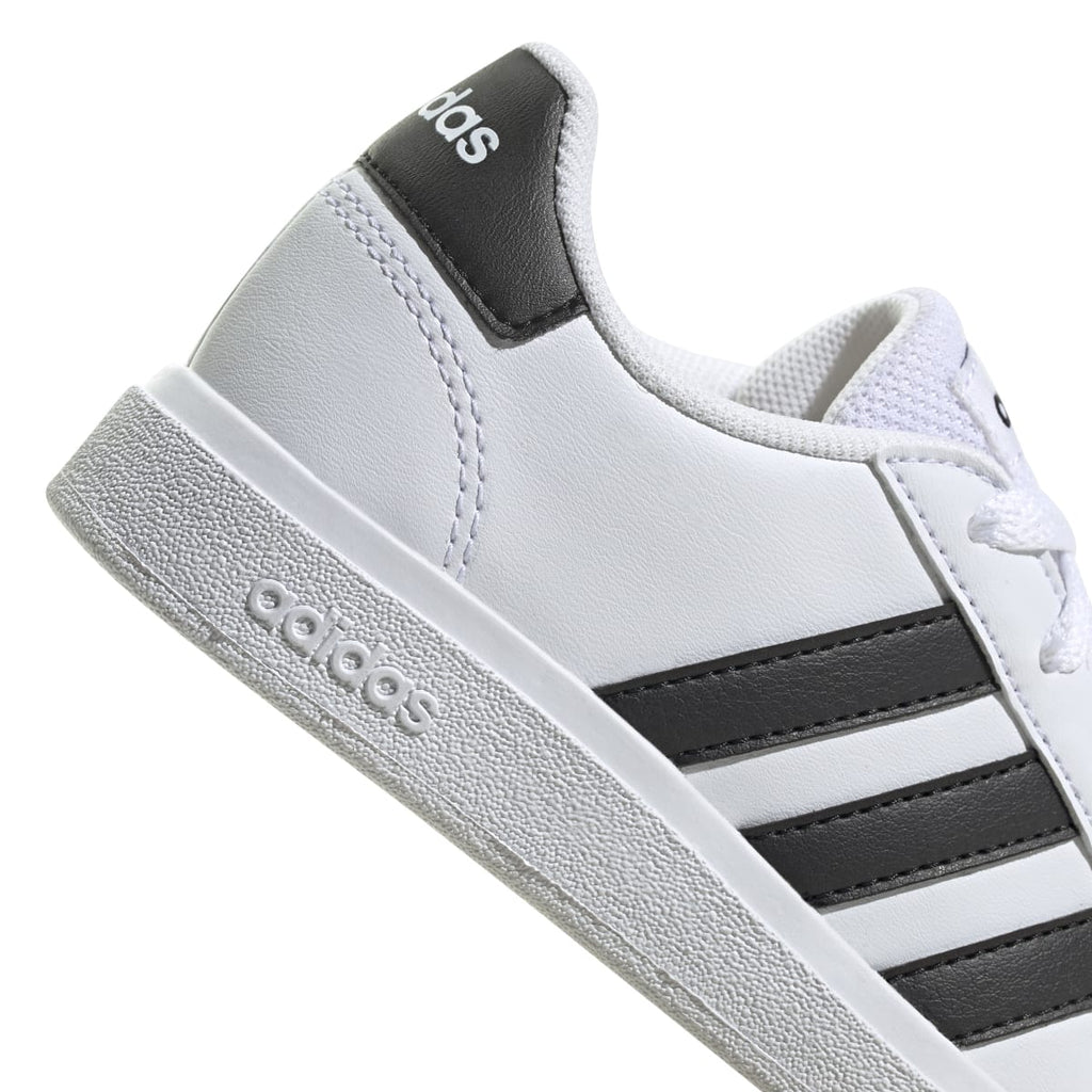 Sneakers bianche da ragazzo con strisce a contrasto adidas Grand Court 2.0 K