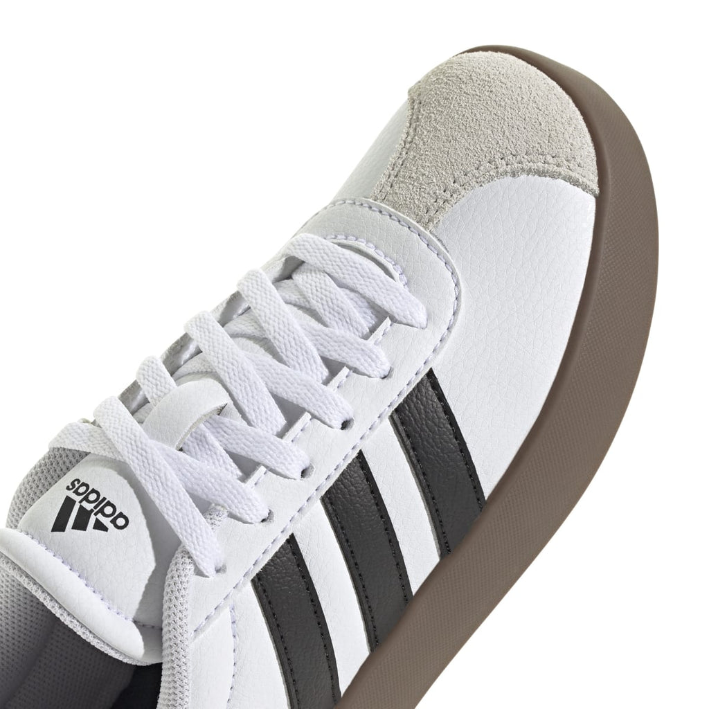 Sneakers bianche da ragazzo con strisce nere adidas VL Court 3.0 K