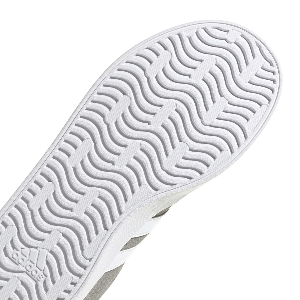 Sneakers grigie da ragazzo con strisce bianche adidas VL Court 3.0 K