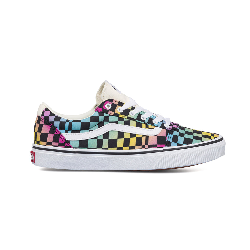 Sneakers multicolore a scacchi da ragazza Vans Ward Trippy Checkerboard