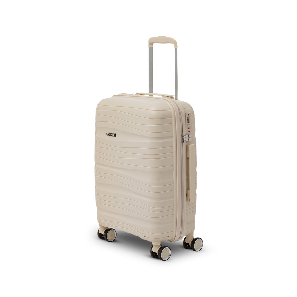 Trolley bagaglio a mano beige crema in polipropilene Govago