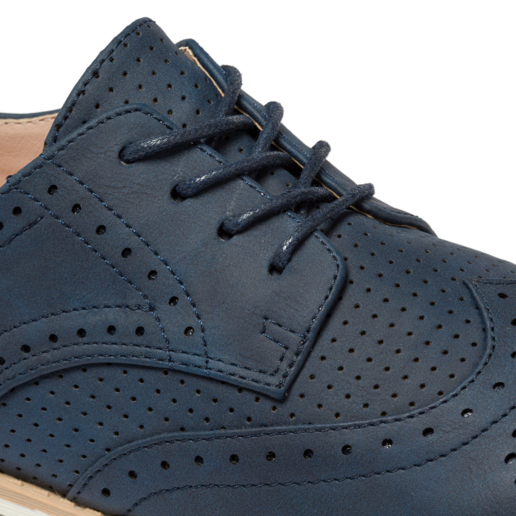 Stringate blu con dettagli brogue Lora Ferres