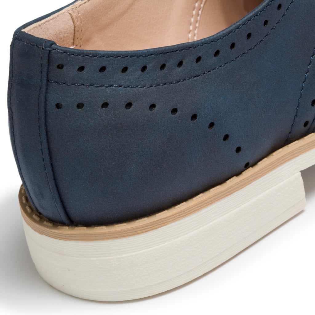 Stringate blu con dettagli brogue Lora Ferres