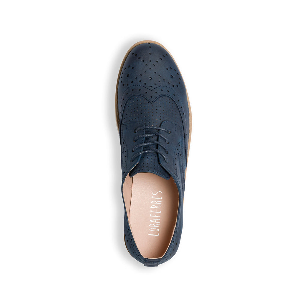 Stringate blu con dettagli brogue Lora Ferres