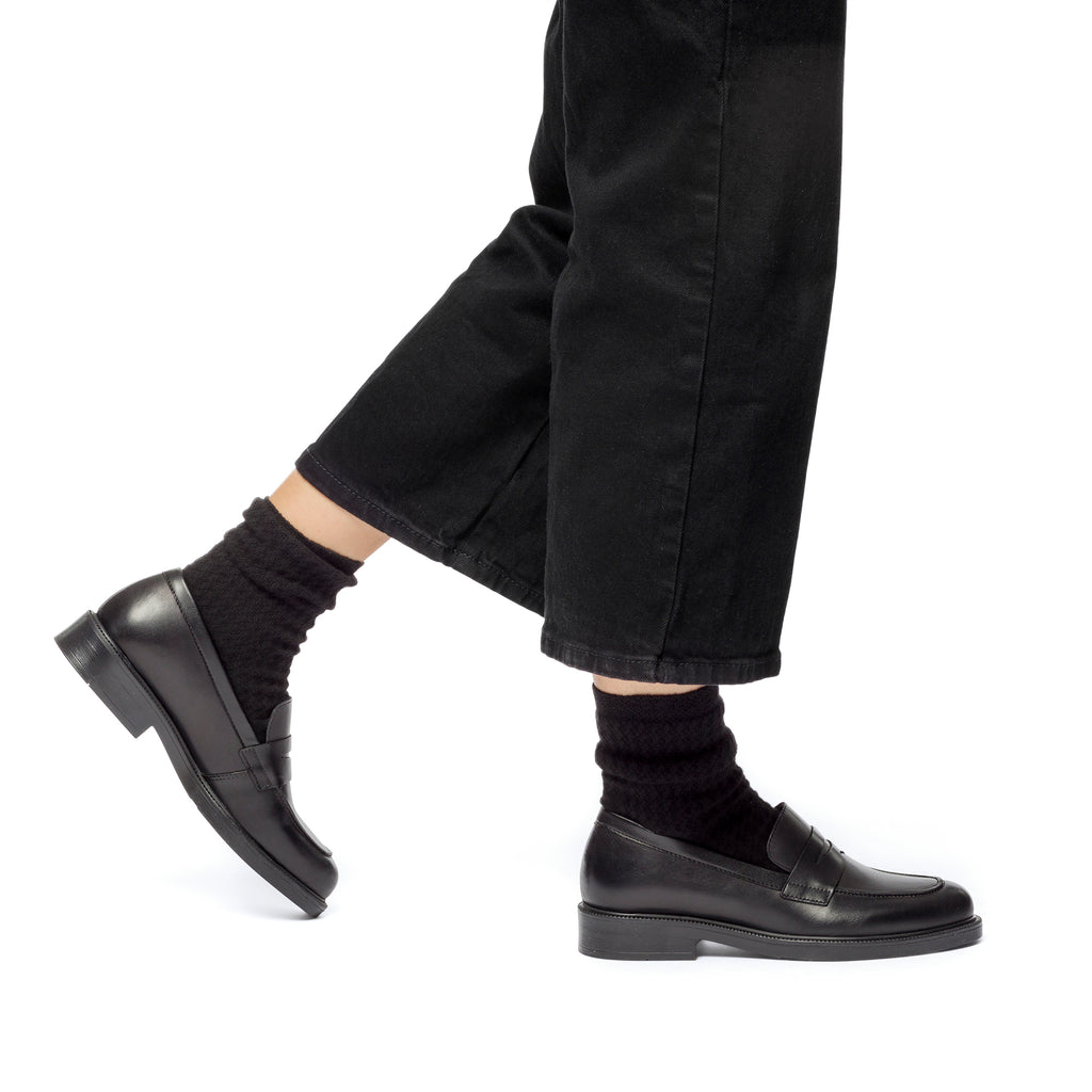 Mocassini neri da donna in pelle P Essentials
