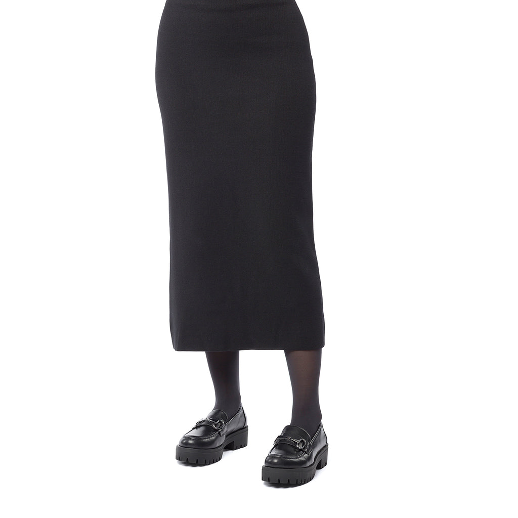 Mocassini neri da donna con suola chunky e morsetto Swish Jeans