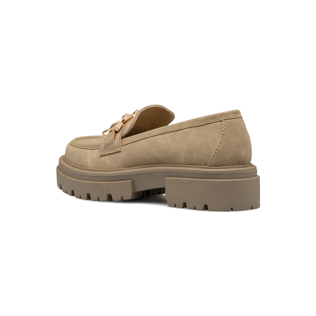 Mocassini taupe da donna con suola chunky e morsetto Swish Jeans