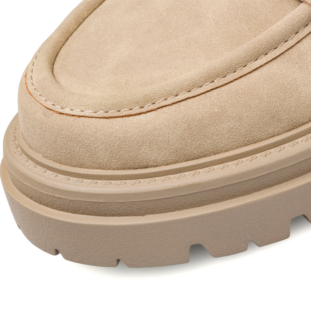 Mocassini taupe da donna con suola chunky e morsetto Swish Jeans