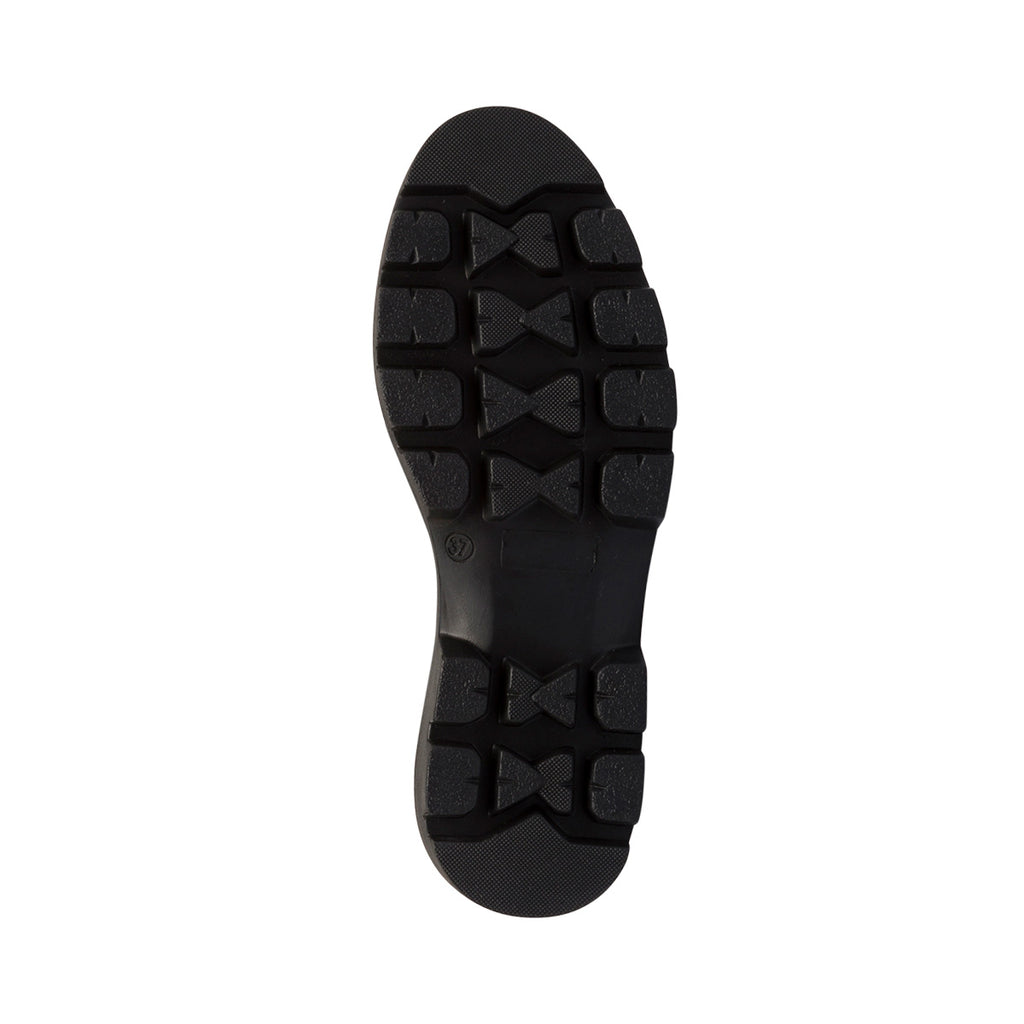 Mocassini chunky neri in pelle da donna con morsetto Primopiano