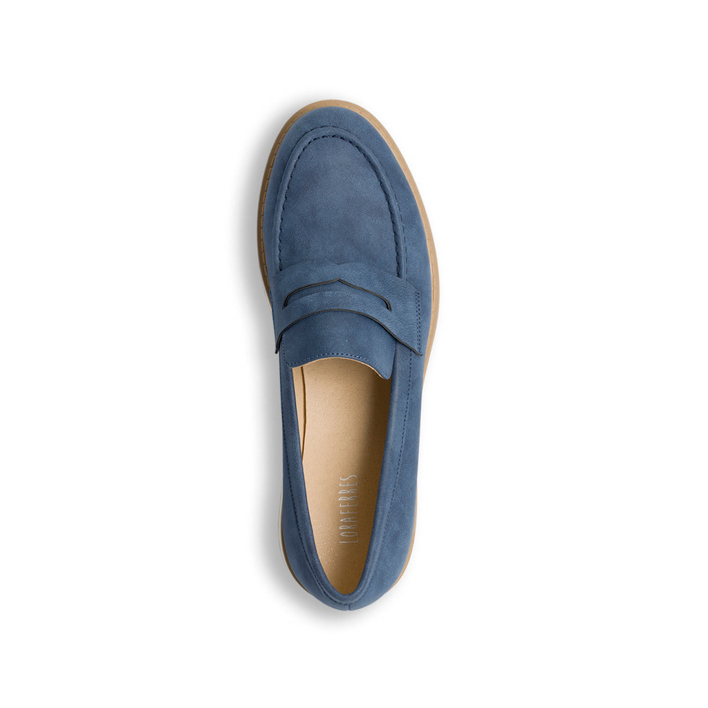 Mocassini blu da donna con suola chunky Lora Ferres