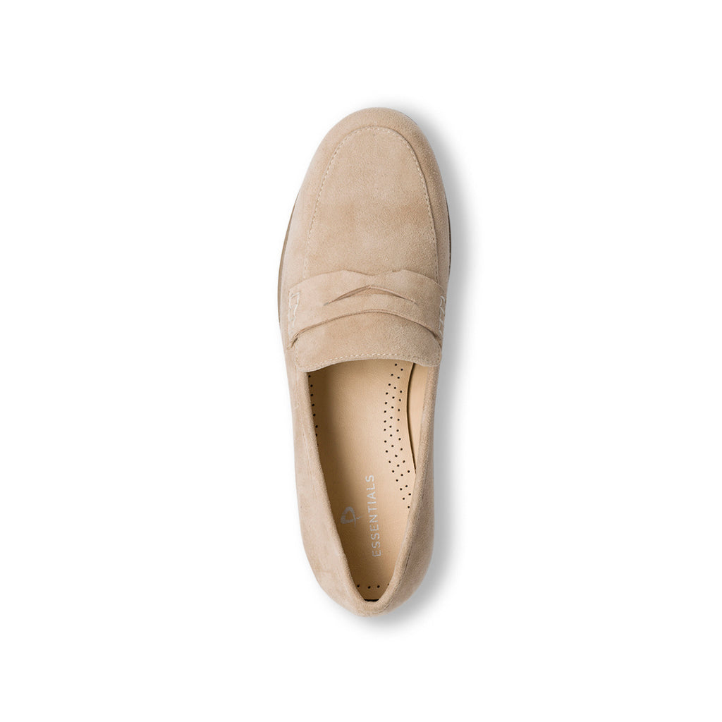 Mocassini beige in pelle scamosciata da donna P Essentials