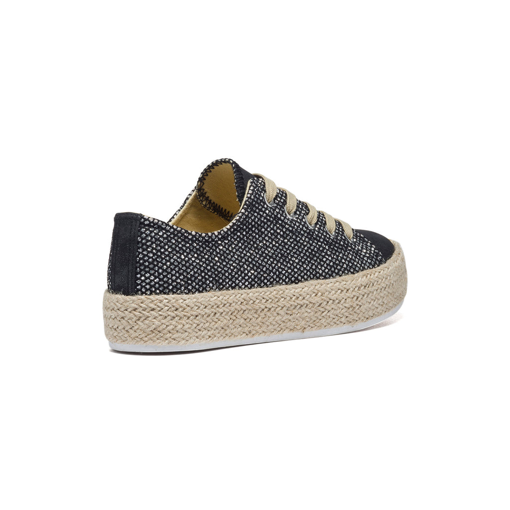 Sneakers nere in tessuto con suola in corda Lora Ferres