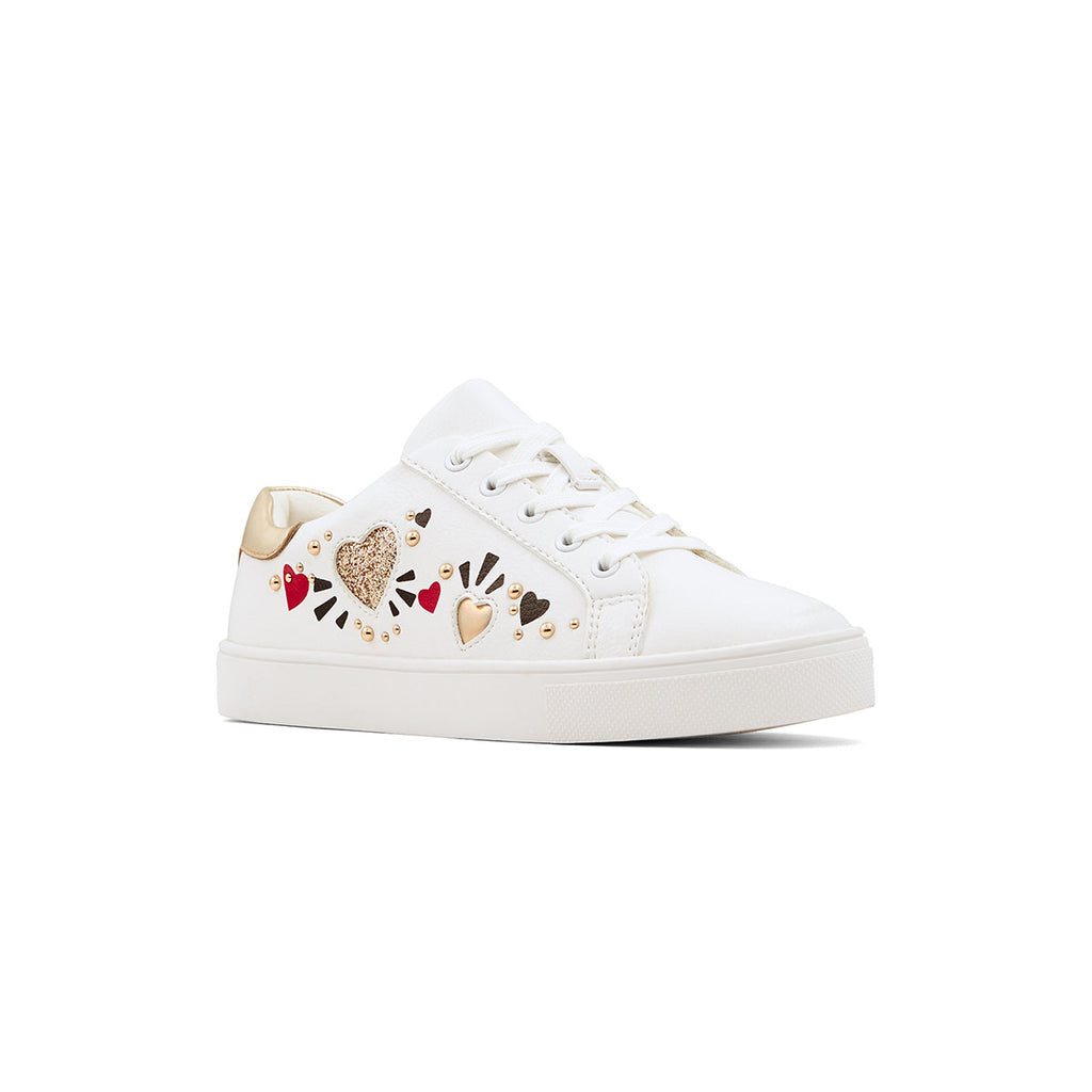 Sneakers bianche con cuori glitterati ALDO Spowers