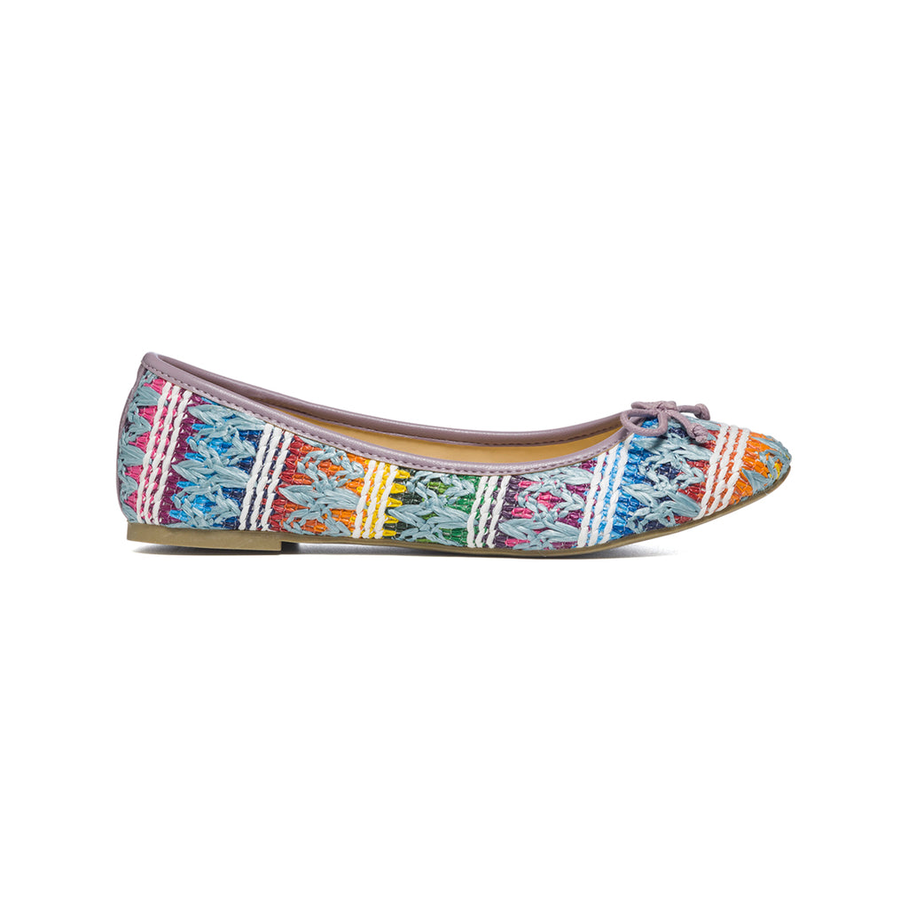 Ballerine lilla con intrecci effetto floreale e fiocchetto Swish Jeans